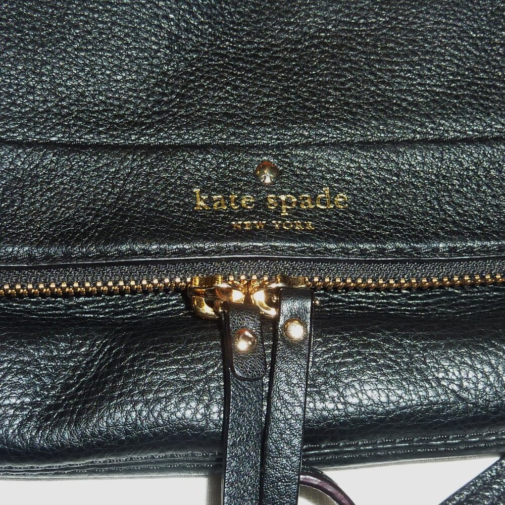 Excellent Kate Spade Black Leather Crossbody Purse - Picture 3 of 7